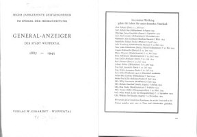 General-Anzeiger der Stadt Wuppertal 1887 - 1945