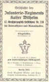 Verlustliste des Infanterie Regiments Kaiser Wilhelm (2. Gro�herzoglich Hessisches) Nr. 116 (1866 & 1870/71), Foto � 2005 Andreas Gu�mann
